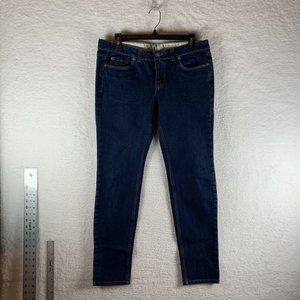 Lands' End Canvas Jeans Women's 31 Blue Denim Stretch Super Slim Fit Skinny 7878